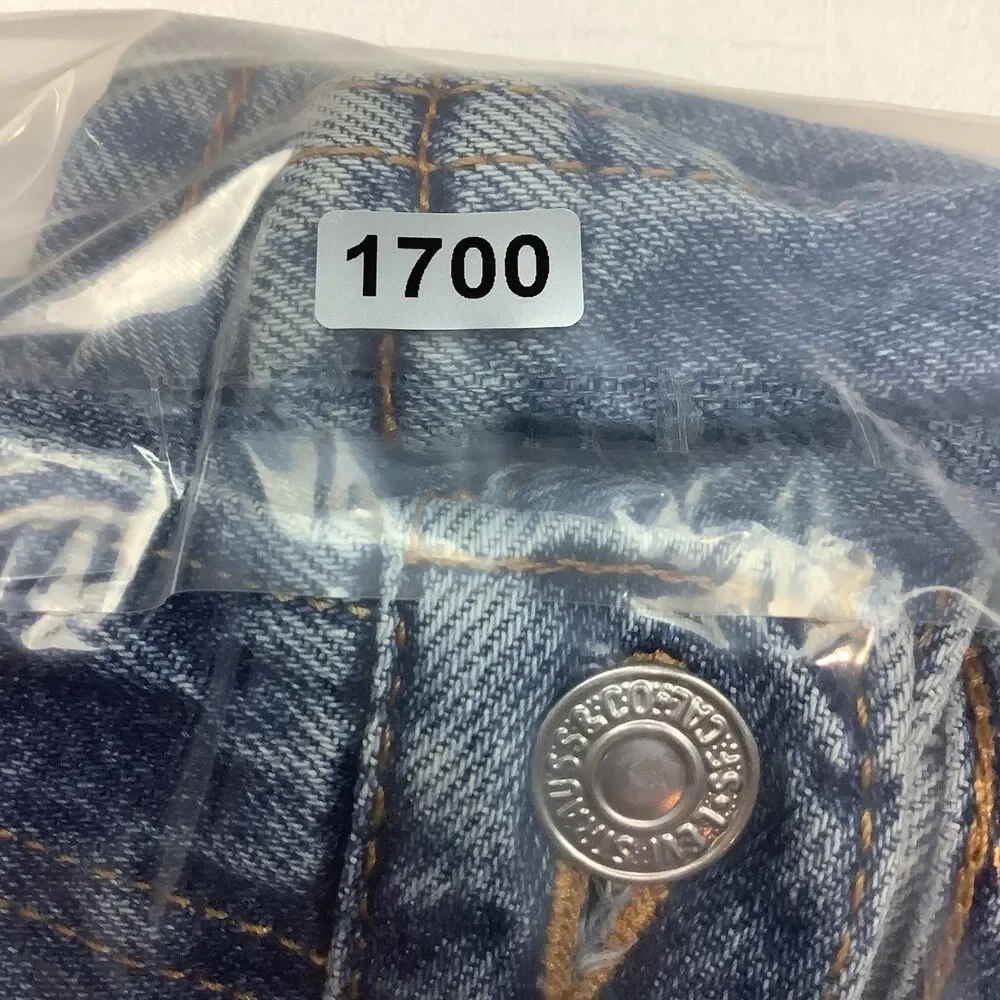 Levis 550 Blue Denim Jean Bermuda Shorts Jorts Men Women 32 8.5 Inch Inseam